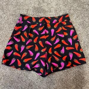Kate Spade NWT Women's Size 6 Hot Chili Pepper Silk Fluid Shorts Pockets Hi Rise